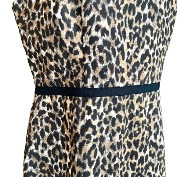 Loft Women’s sleeveless sheath style animal print dress - Sz 10P - Picture 5 of 15